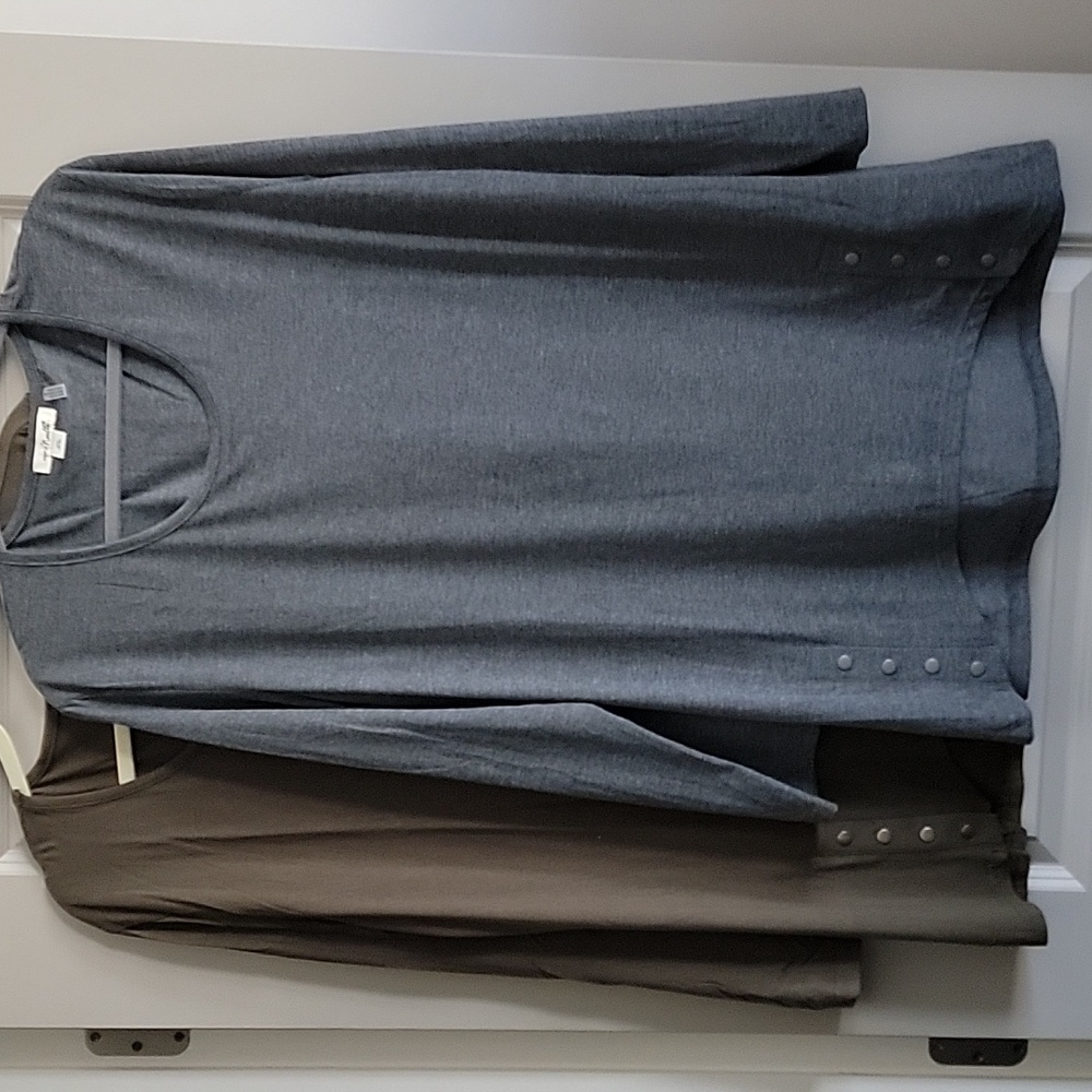 Long Sleeve Tops with Button Accents- Bundle